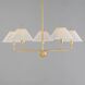 Kismet 5 Light 44.5 inch Gold Leaf Single-Tier Chandelier Ceiling Light