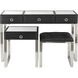 Console 48 X 15.7 X 30.7 inch Black/Silver Table & Stools