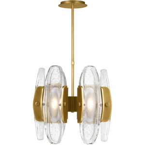 Avroko Wythe LED 15.7 inch Plated Brass Chandelier Ceiling Light, Integrated LED