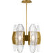 Avroko Wythe LED 15.7 inch Plated Brass Chandelier Ceiling Light, Integrated LED