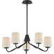 Durham 5 Light 26 inch Black Single-Tier Chandelier Ceiling Light