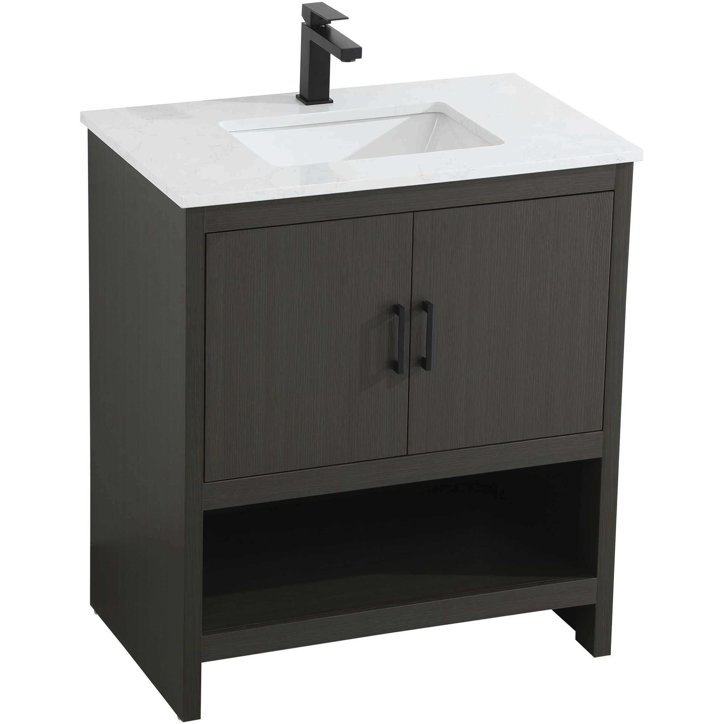 Ira 30 X 34 inch Mocha Brown Bathroom Vanity Cabinet