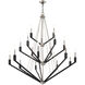 Beckett 18 Light 44 inch Brushed Nickel & Black Foyer Chandelier Ceiling Light