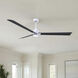 Atlas Alessandra - LK 72 inch Matte White with Matte Black Blades Ceiling Fan