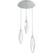 Rock Crystal LED 16.7 inch Classic Silver Chandelier Ceiling Light in Chilled Clear, 2700K LED, Round Multi-Port
