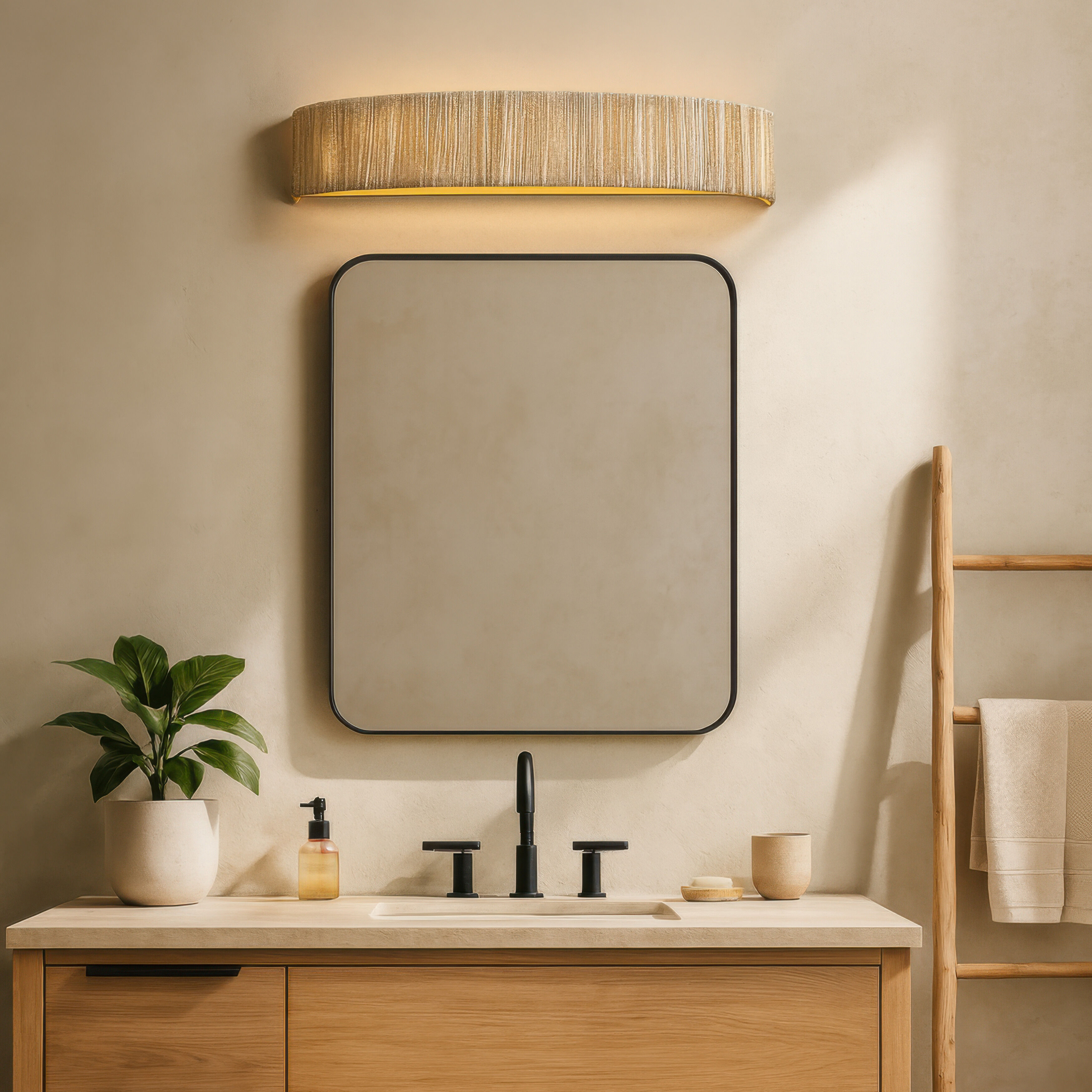 Jacob's Ladder 4 Light 33 inch French Gold Bath Vanity Light Wall Light, Smithsonian Collaboration