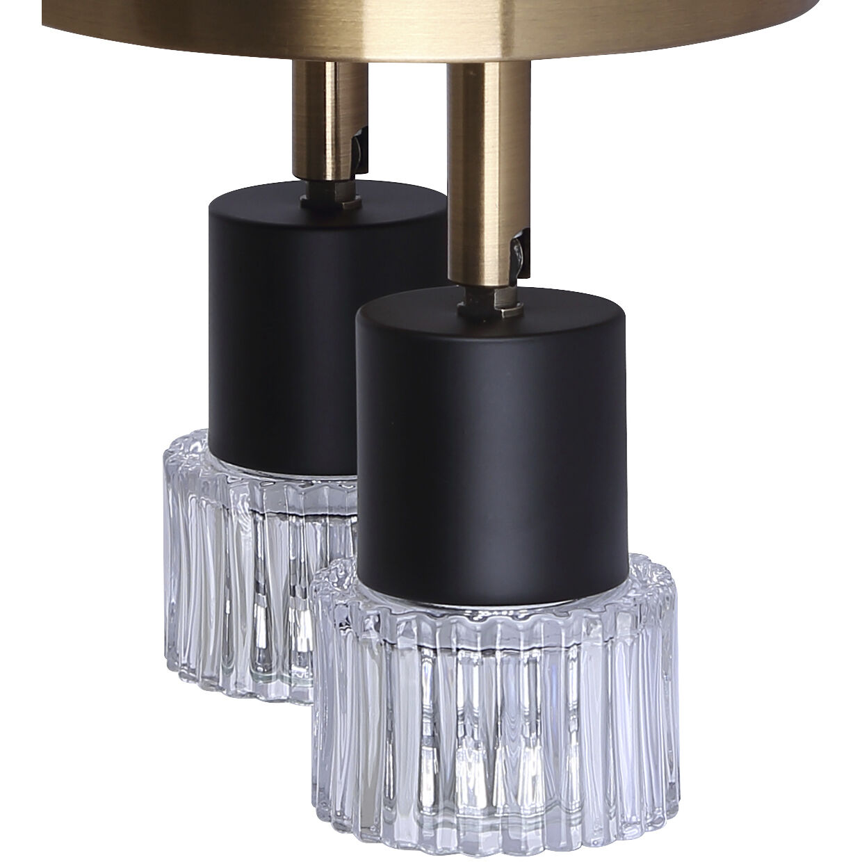 Elsee 2 Light Black/Gold Track Lighting Ceiling Light