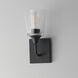 Hudson 1 Light 4.75 inch Black Wall Sconce Wall Light in Clear