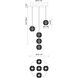 Marni LED 15.25 inch Polished Nickel Multi-Pendant Ceiling Light