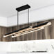 Valira LED 63 inch Black Chandelier Ceiling Light