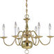 Cassius 6 Light 25 inch Polished Brass Chandelier Ceiling Light