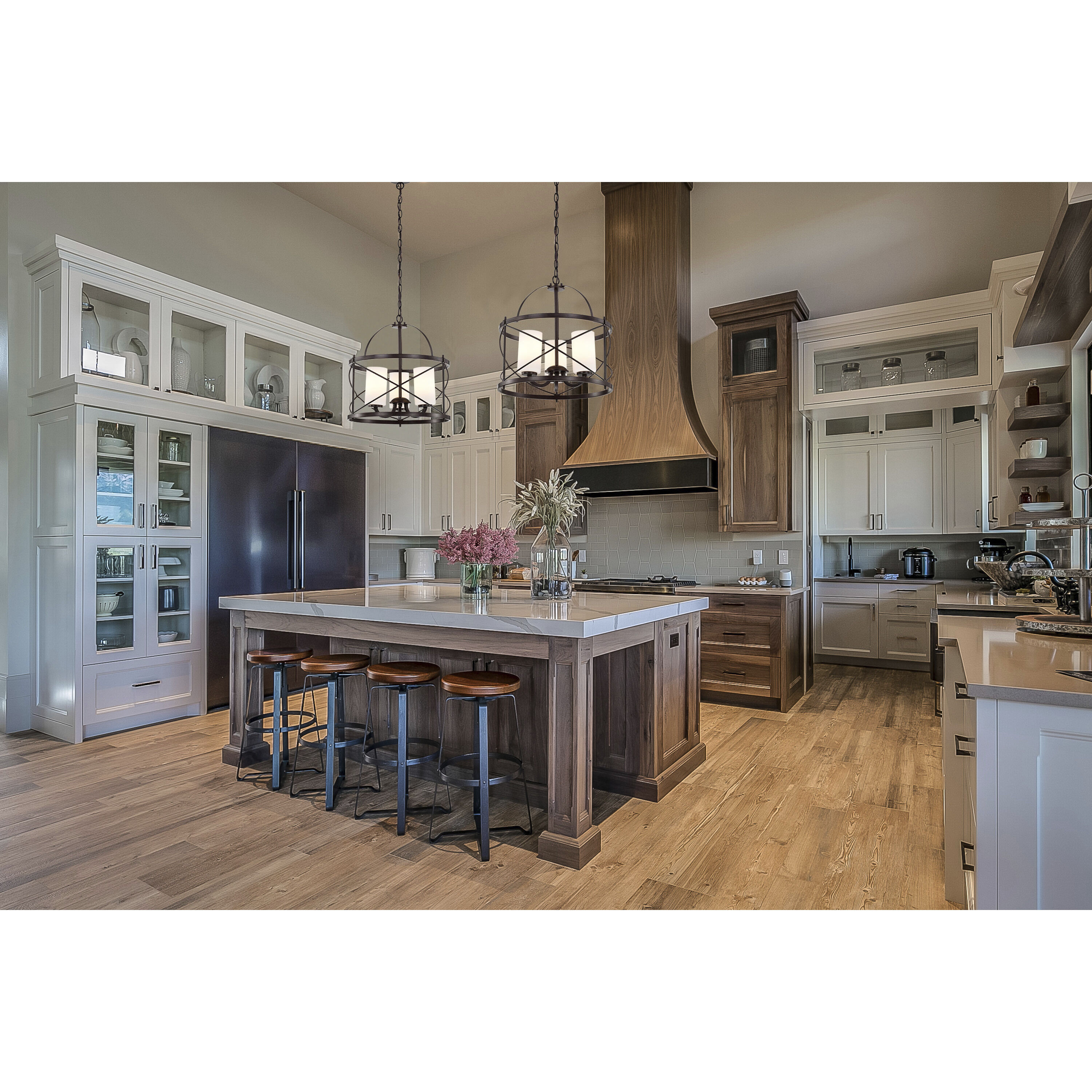 Ginger 3 Light 16 inch Old Bronze Pendant Ceiling Light