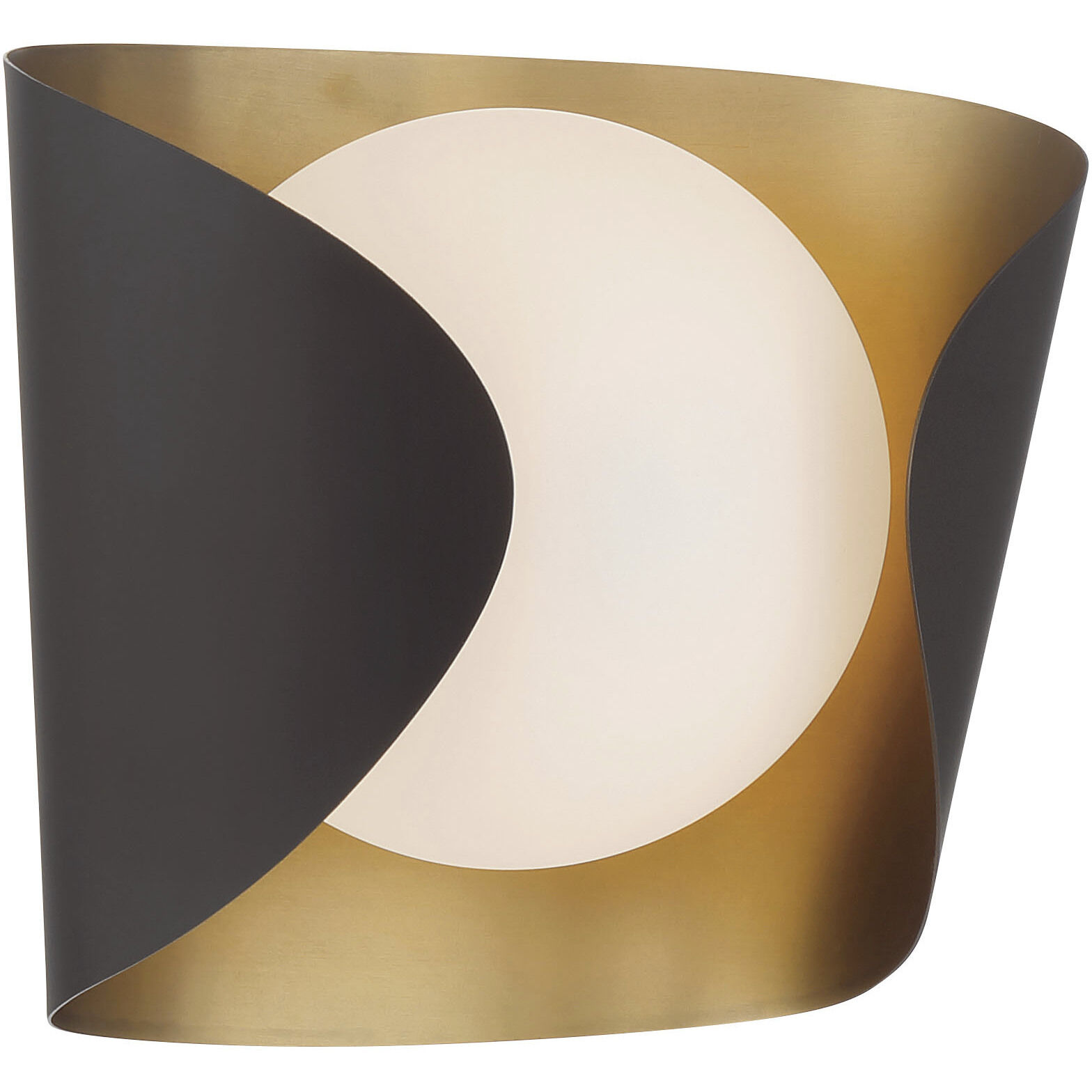 Flare 1 Light 8.5 inch Legacy Brass and Dark Bronze Vanity Light Wall Light