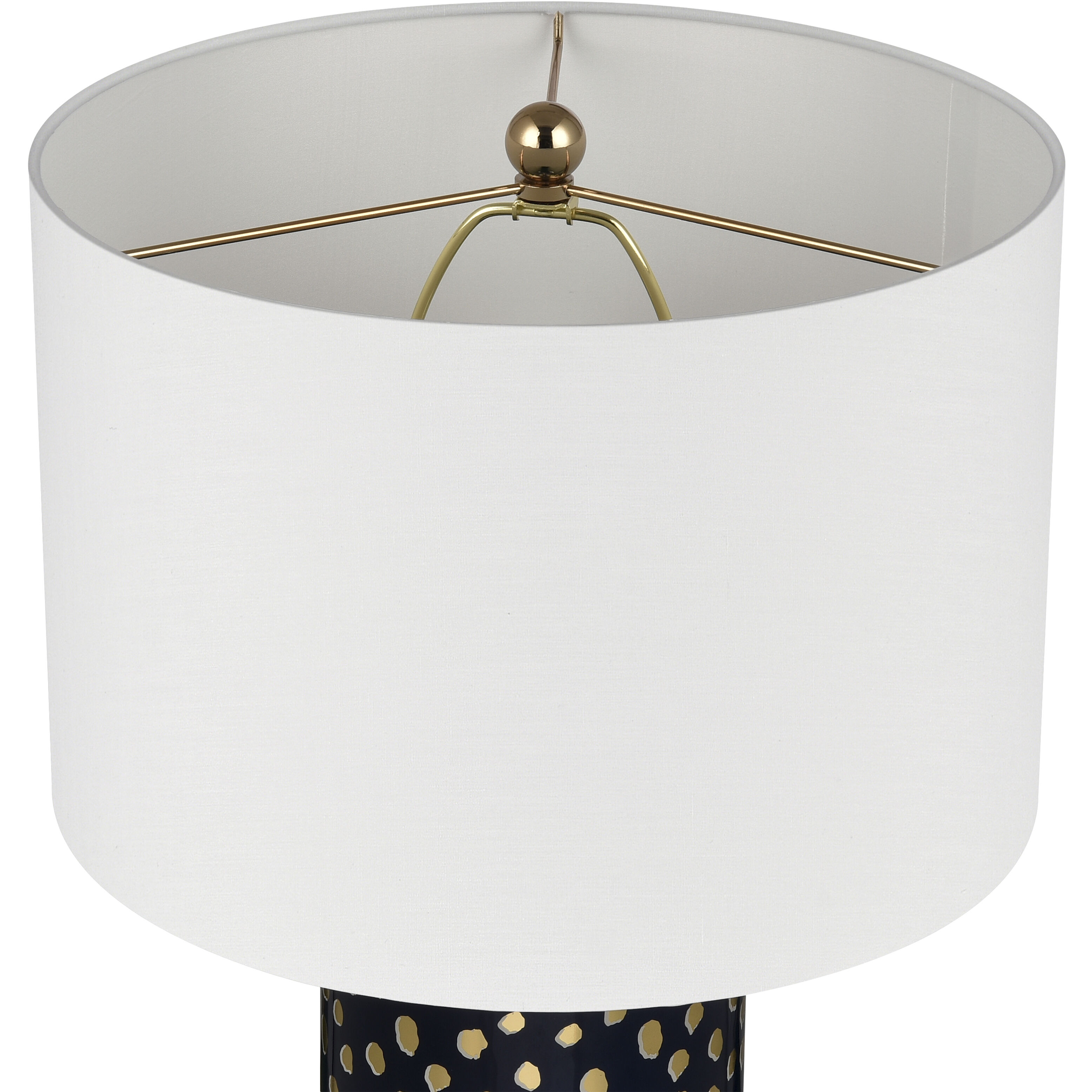 Signe 26 inch 150 watt Navy with Gold Table Lamp Portable Light