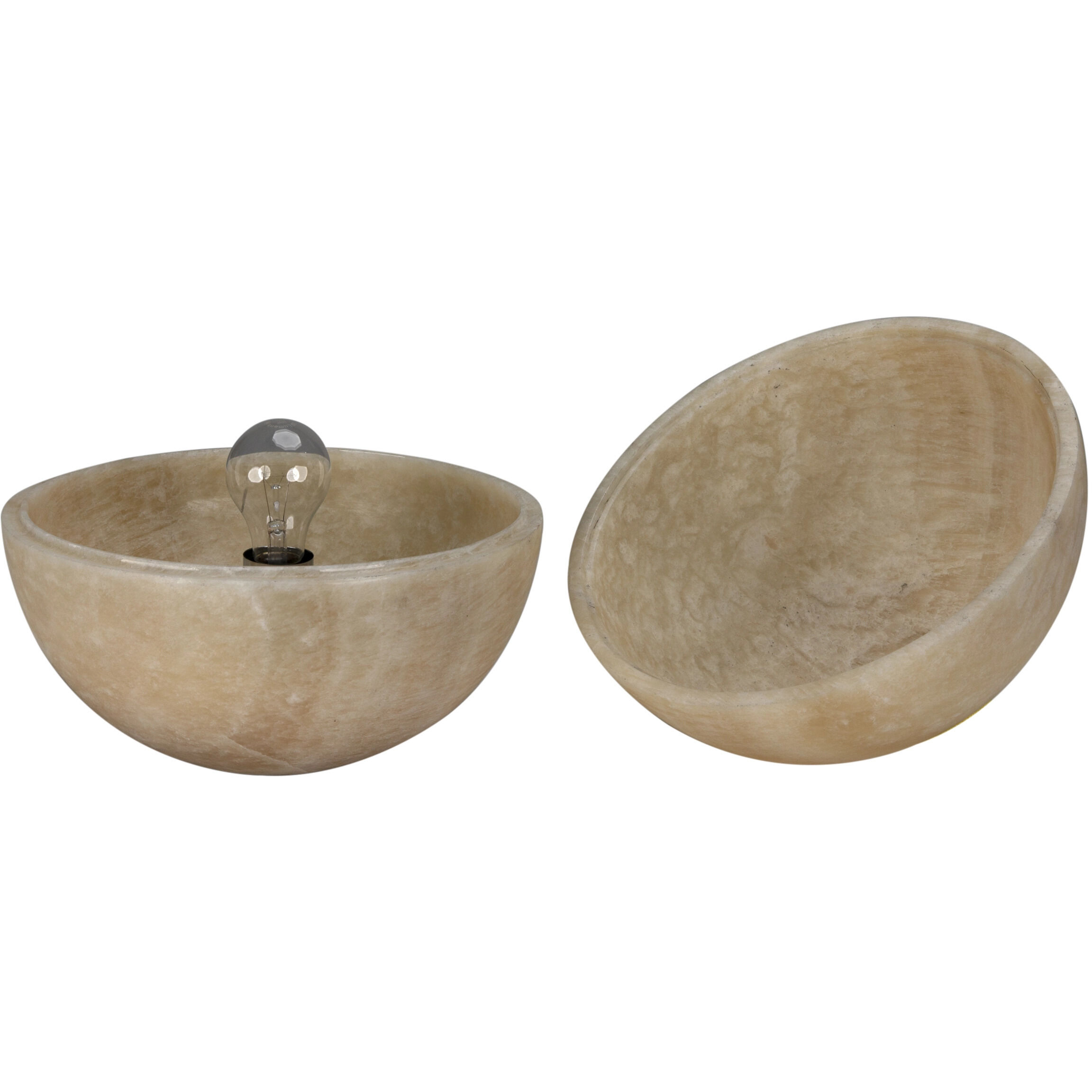 Onyx Globe 11 inch 40.00 watt Natural Table Lamp Portable Light, Small