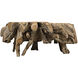 Teak Root Clear Coat Semi - Multilayered Coffee Table