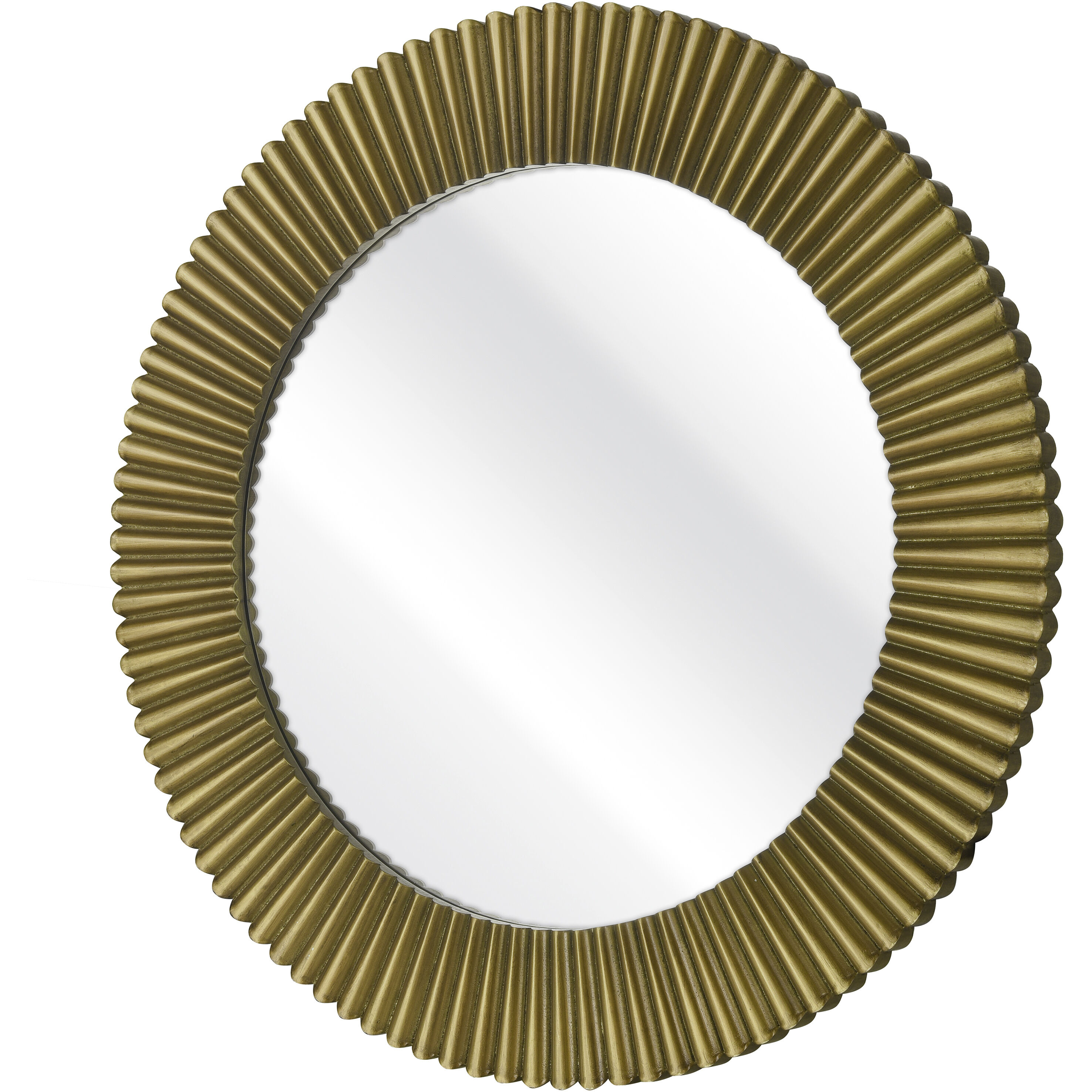 Ellipse 32.25 X 32.25 inch Antique Brass with Mirror Wall Mirror