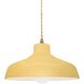 Radiance LED 11.5 inch Muted Yellow and Antique Brass Pendant Ceiling Light