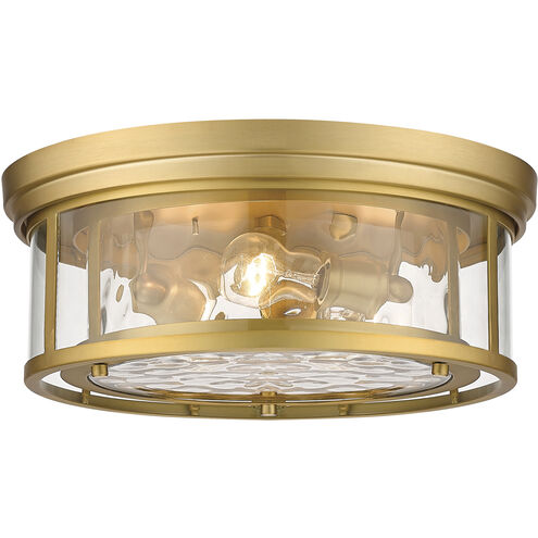 Clarion 3 Light 16 inch Olde Brass Flush Mount Ceiling Light in Oil Rubbed Bronze