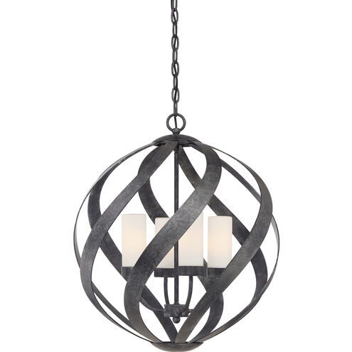 Blacksmith 4 Light 20 inch Old Black Finish Pendant Ceiling Light