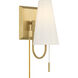 Wilkes 1 Light 5 inch Warm Brass Wall Sconce Wall Light
