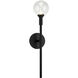 Candlestix 1 Light 4.75 inch Black Wall Sconce Wall Light in Black and Clear