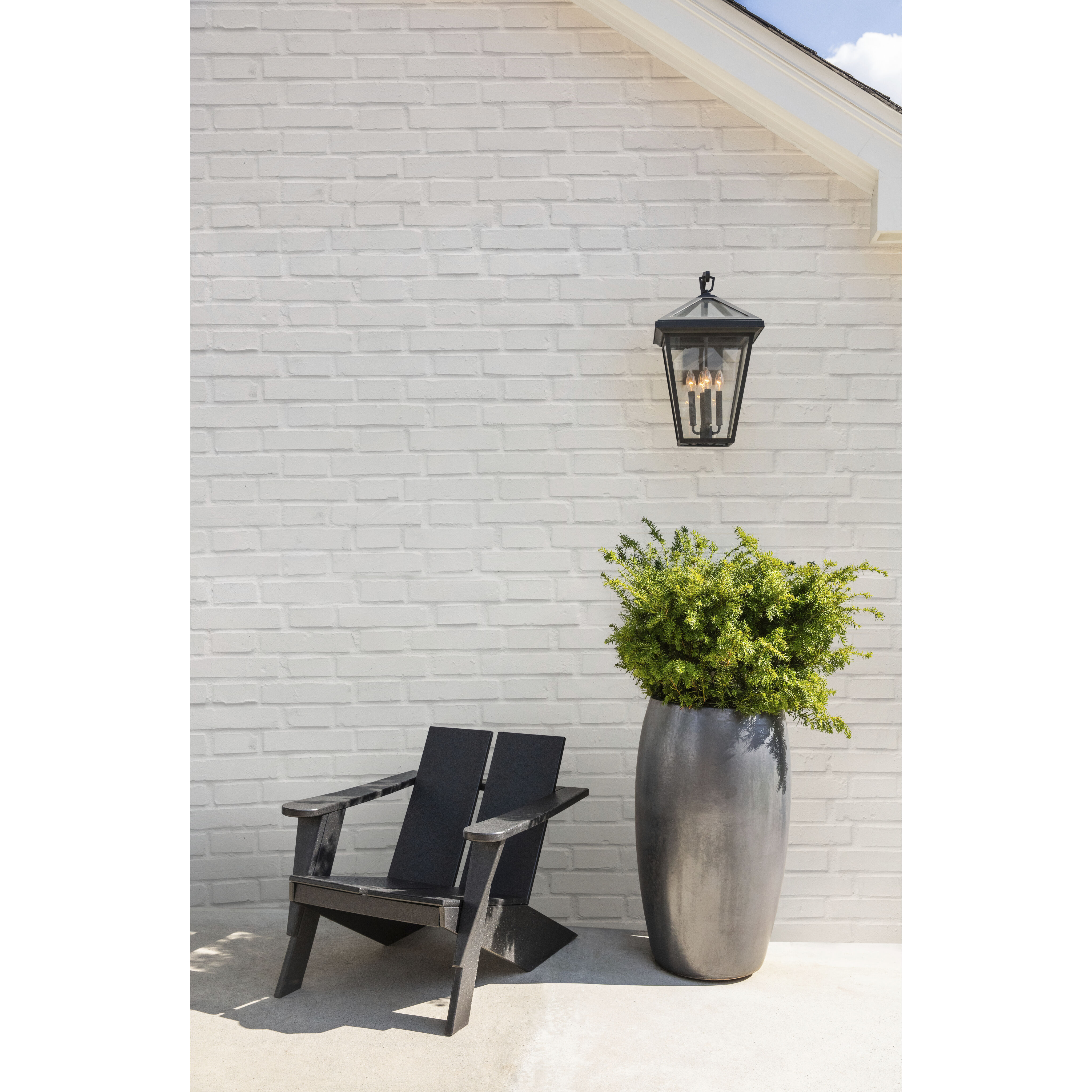 Estate Series Alford Place LED 21 inch Museum Black Outdoor Wall Mount Lantern, Large