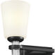 Rosalind 2 Light 14.25 inch Black Bath Vanity Light Wall Light
