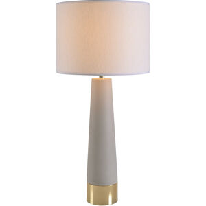 Audra 16 inch 150.00 watt Concrete And Antique Brass Table Lamp Portable Light