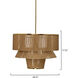 Dimension 1 Light 24.5 inch Antique Brass Chandelier Ceiling Light