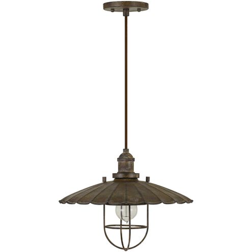 Olive 1 Light 14 inch Rust Pendant Ceiling Light