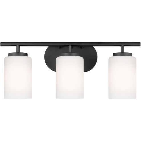 Oslo 3 Light 20 inch Midnight Black Wall Bath Fixture Wall Light