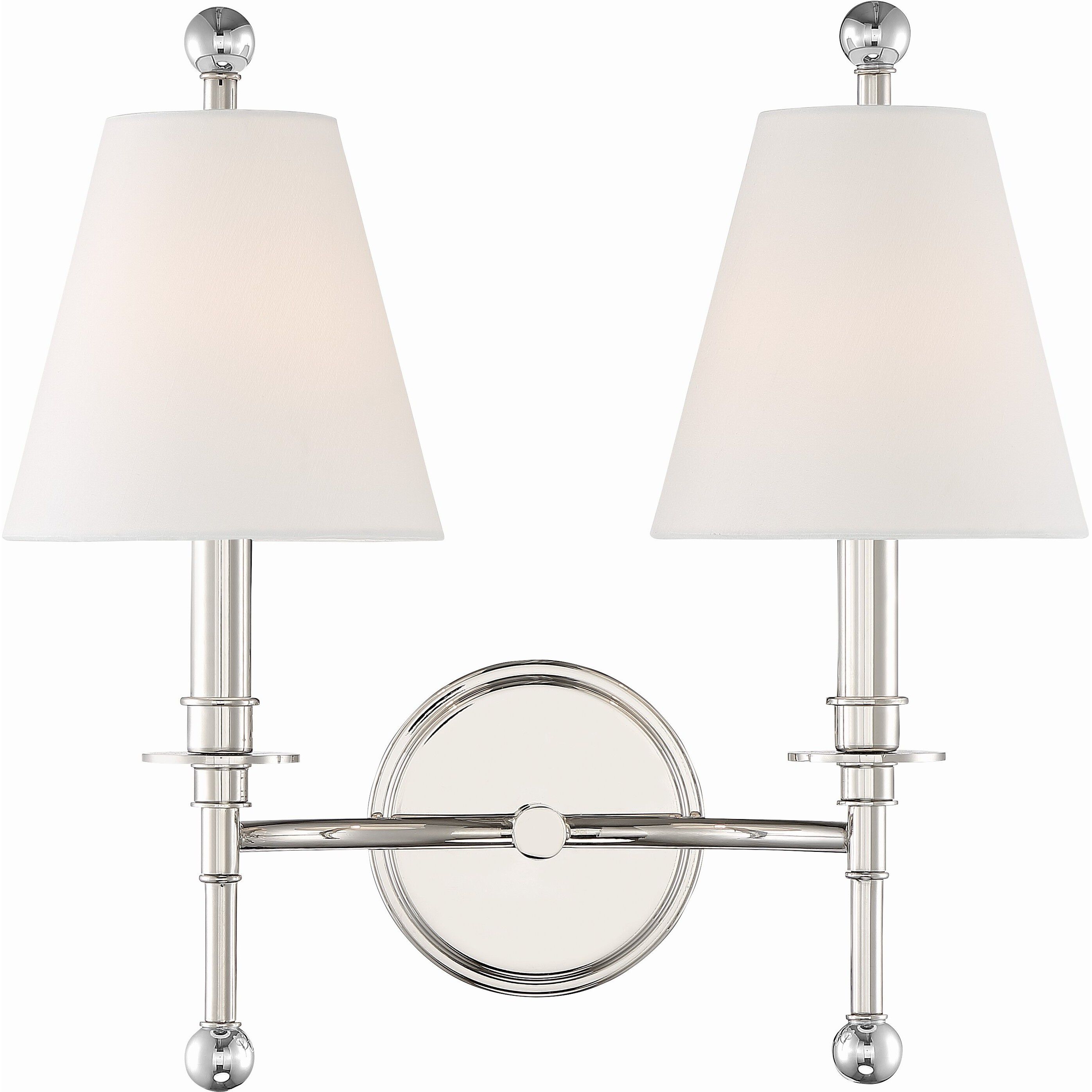 Riverdale Bath Wall Light in Polished Nickel