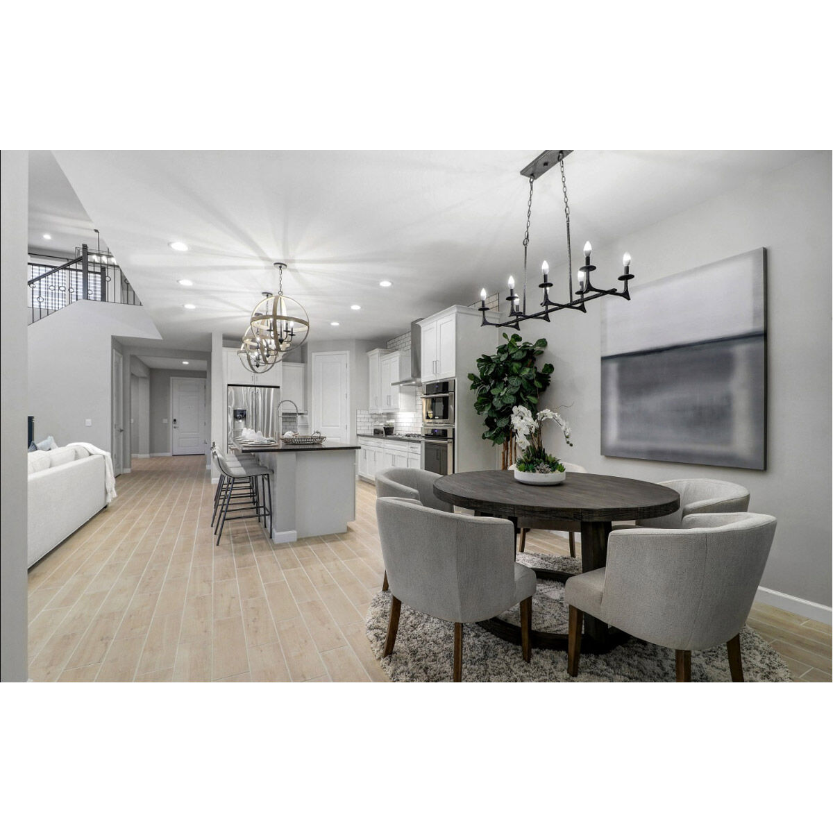 Compass 4 Light 22.5 inch Antique Pecan/Black Outdoor Pendant in Antique Pecan and Black