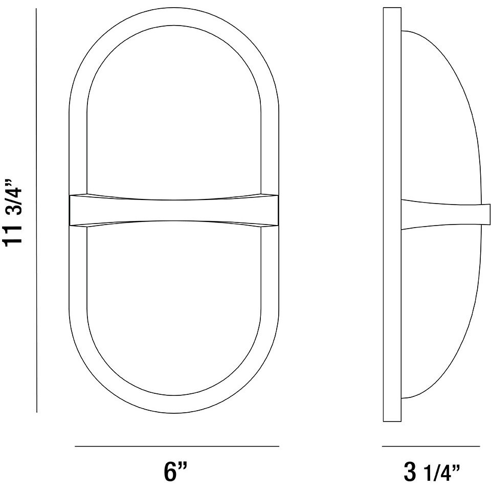Osler LED 12 inch Textured Silver Outdoor Wall Mount, Small 