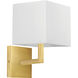 Lucas 1 Light 6 inch Aged Brass with White Decorative Wall Sconce Wall Light
