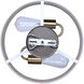 Rexton 2 Light 13 inch Matte White and Gold Semi-Flush Mount Ceiling Light