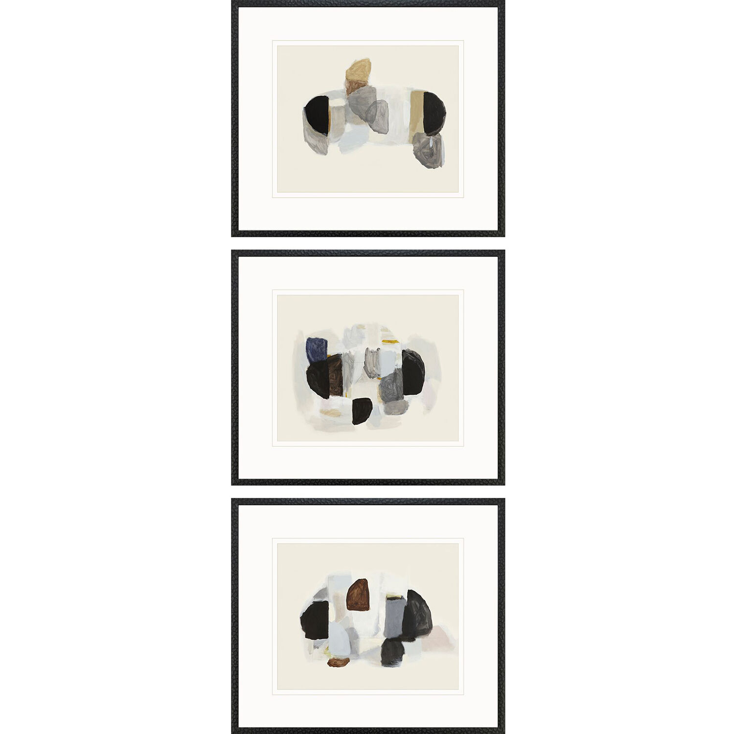 Aitkin Goudy Sans Black and Blue and Gray and Green Framed Art