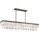Olyra 8 Light 59.75 inch Plated Dark Bronze Linear Chandelier Ceiling Light