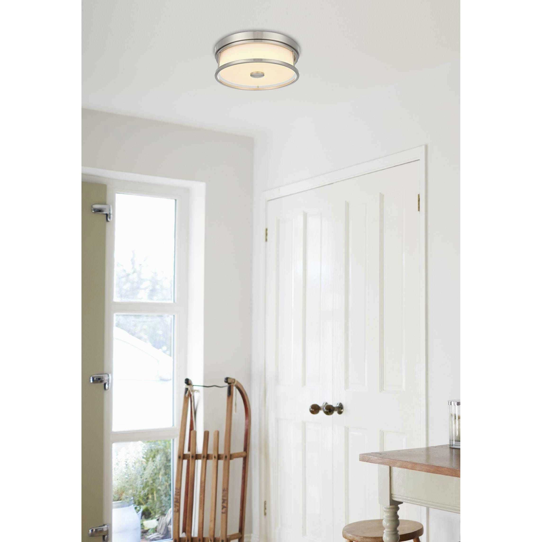 Kolson 12 inch Polished Nickel Flush Mount Ceiling Light