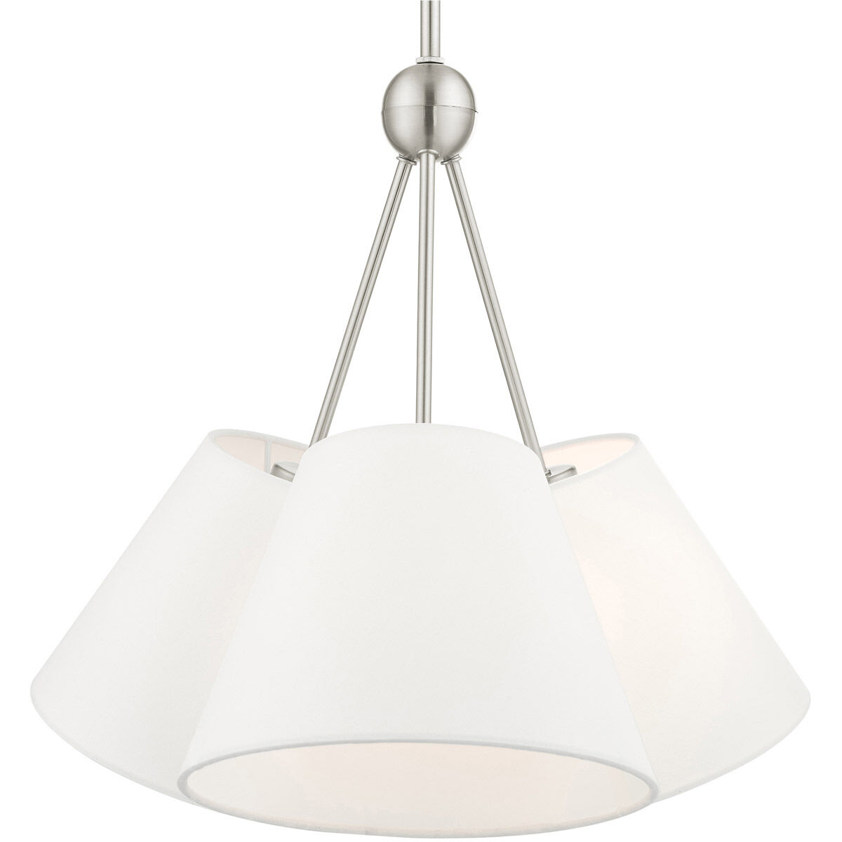 Prato 3 Light 21 inch Brushed Nickel Chandelier Ceiling Light