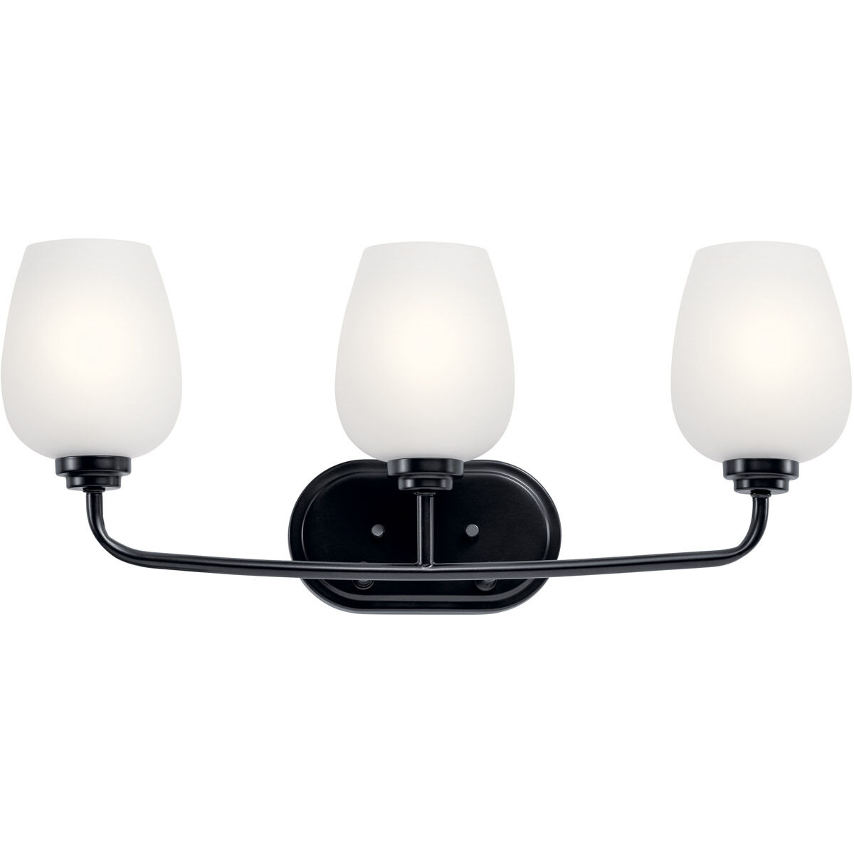 Valserrano 3 Light 24 inch Black Wall Mt Bath 3 Arm Wall Light