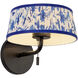 Alora Mood Scout 2 Light 8.13 inch Matte Black and Blue Linen Wall/Vanity Light Wall Light