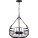 Theo 3 Light 18 inch Black Chandelier Ceiling Light