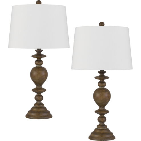 Kelford 28.75 inch 150.00 watt Oak Table Lamp Portable Light, Candlestick Style