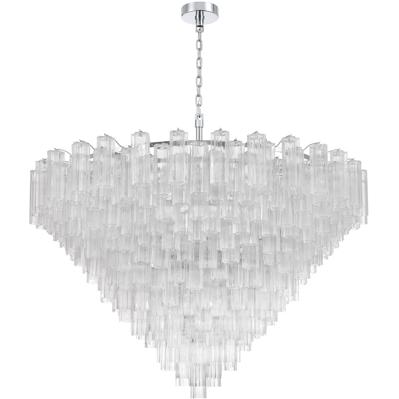 Addis 40 Light 62 inch Polished Chrome Chandelier Ceiling Light