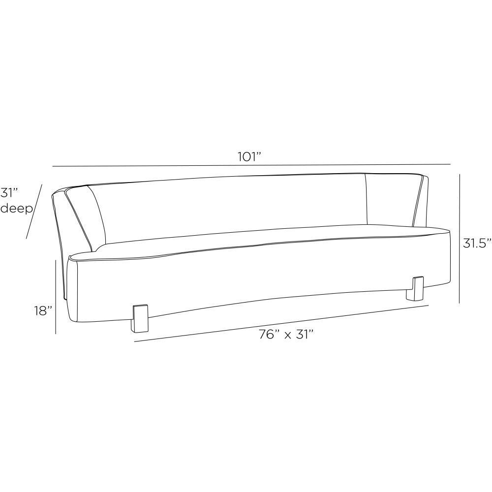 Claude Heron Linen Sofa
