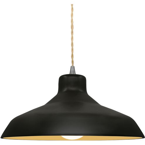 Radiance 1 Light 13.5 inch Carbon Matte Black and Champagne Gold and Brushed Nickel Pendant Ceiling Light