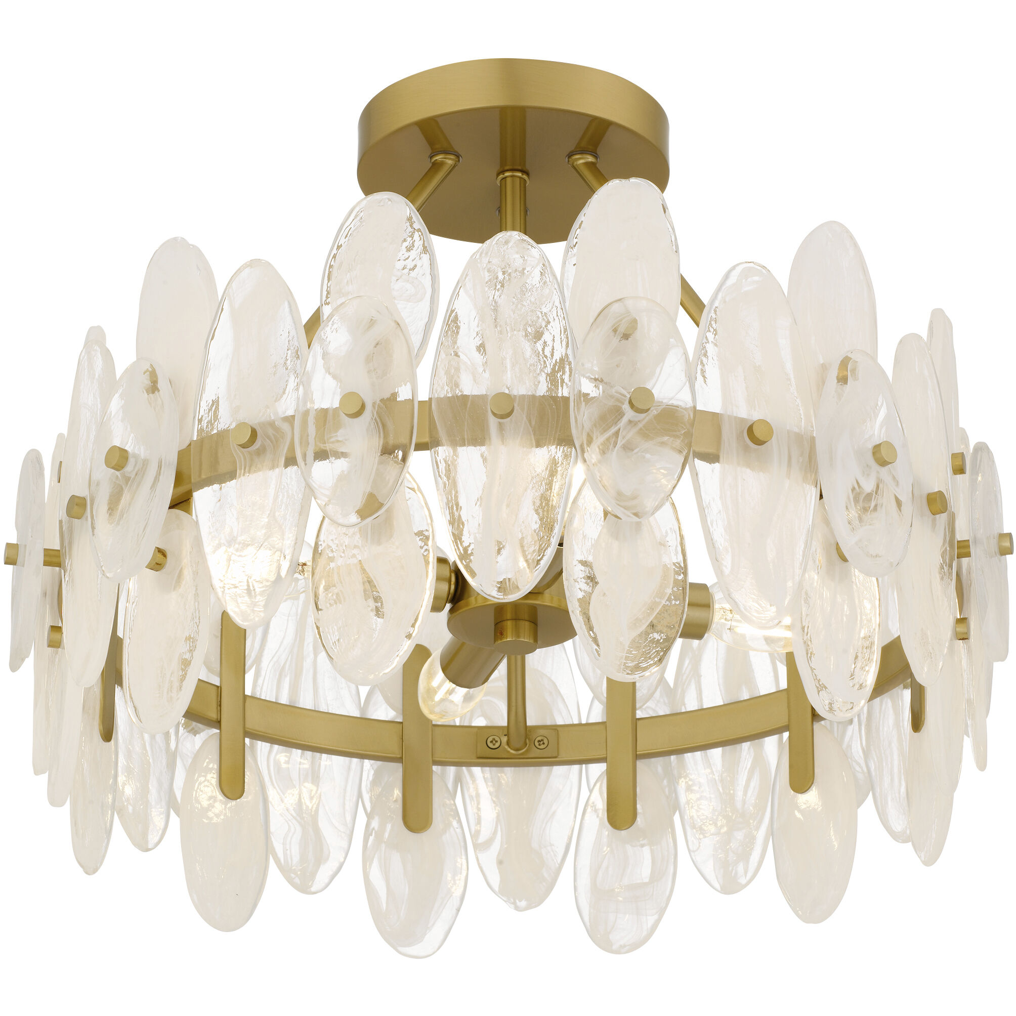 Abigail 4 Light 18 inch Brushed Gold Semi-Flush Mount Ceiling Light