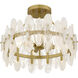 Abigail 4 Light 18 inch Brushed Gold Semi-Flush Mount Ceiling Light